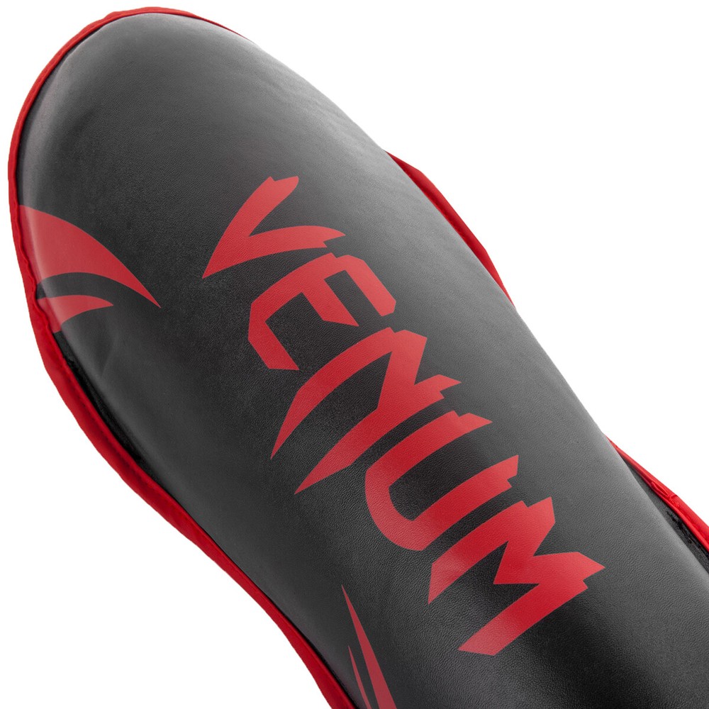 Venum Challenger Hook and Loop Shin Guards - Black/Red