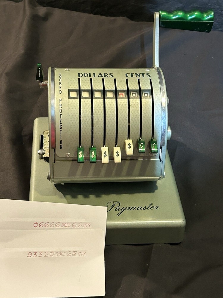 Vintage Paymaster Series X-550 Check Writer