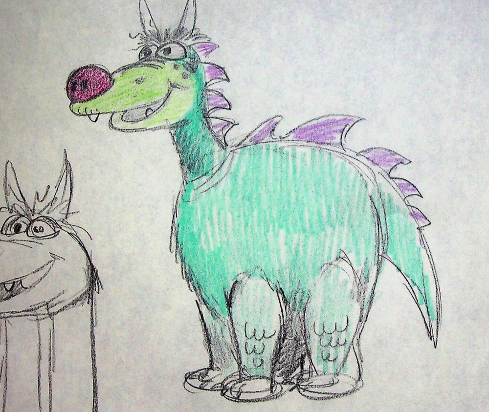Daffy Dragons (Unreleased) JERRY EISENBERG Signed Hand-Drawn Character Layout#LF