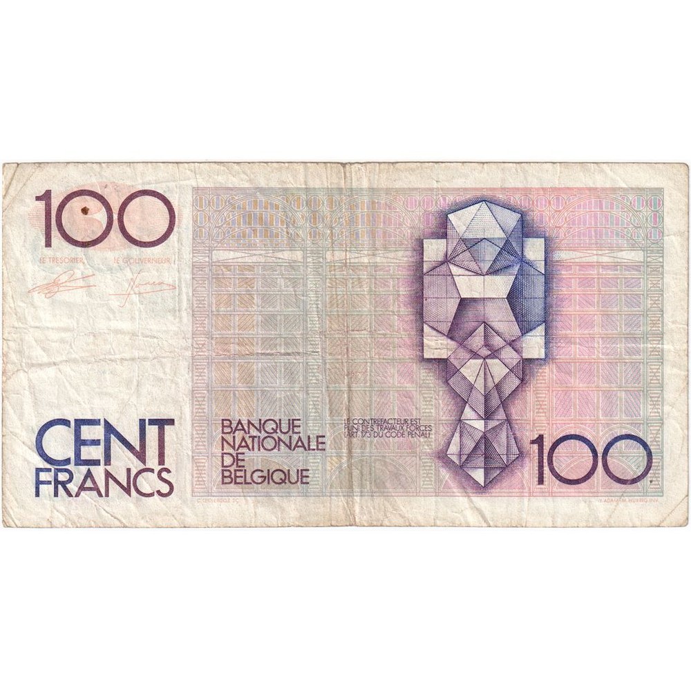 [#335808] Belgium, 100 Francs, VF