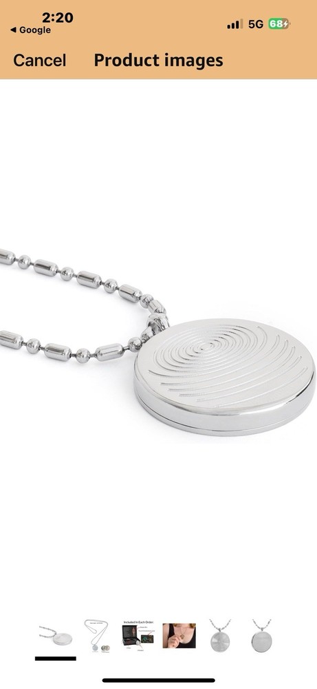 EMF Defense Pet Tag Silver