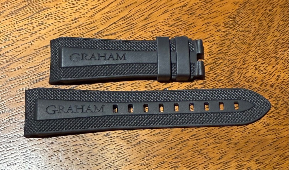Graham Black Rubber Strap for Chronofighter Models BRAK92B