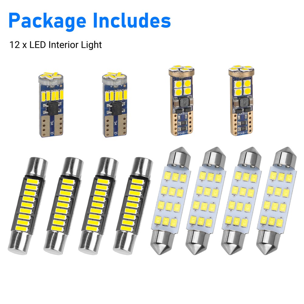 White LED Interior Lights Package kit for 2007 - 2013 Chevy Silverado 1500 2500