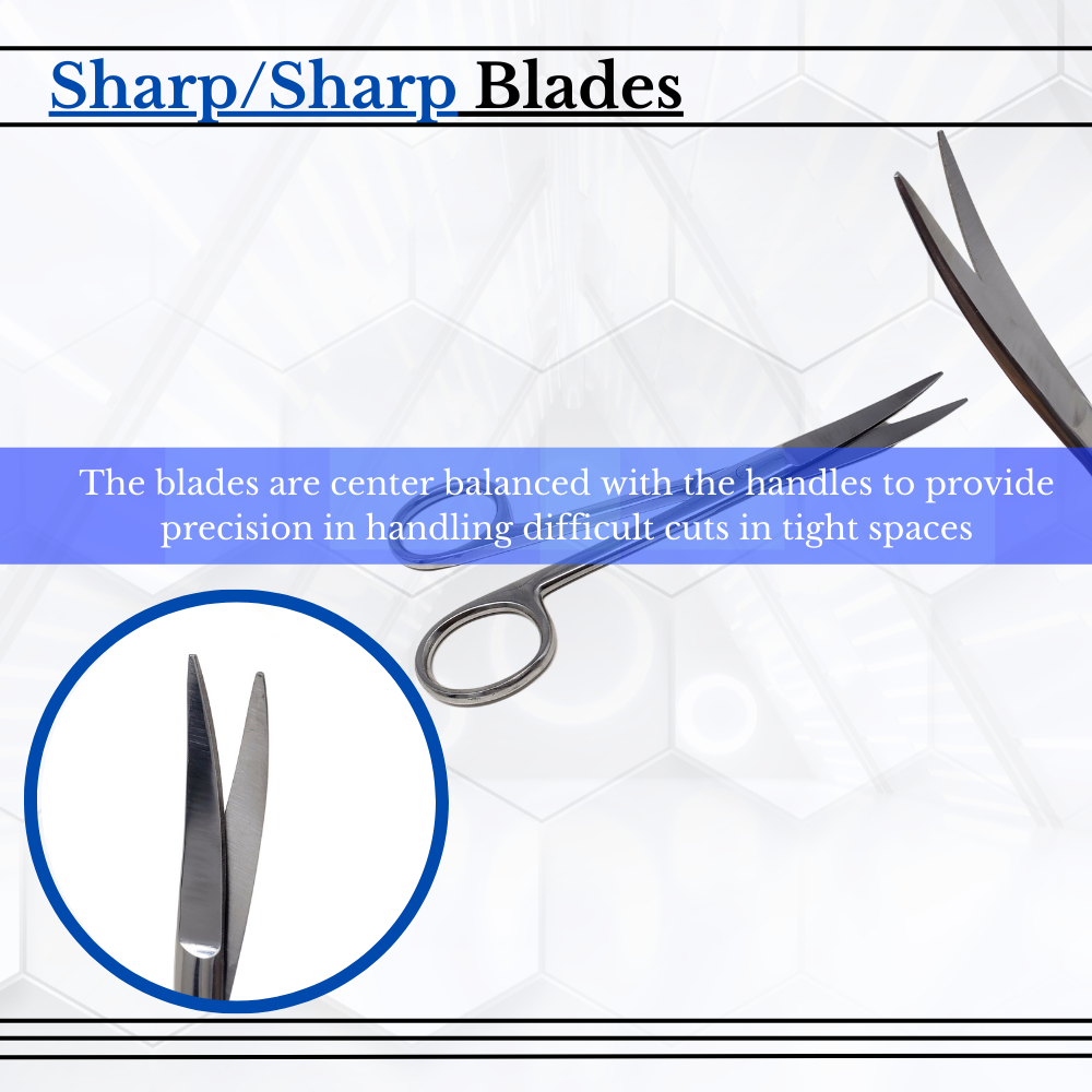 Craft Art Sewing DIY Scissors 5.5" Curved Tips Sharp/Sharp All Purpose Shears