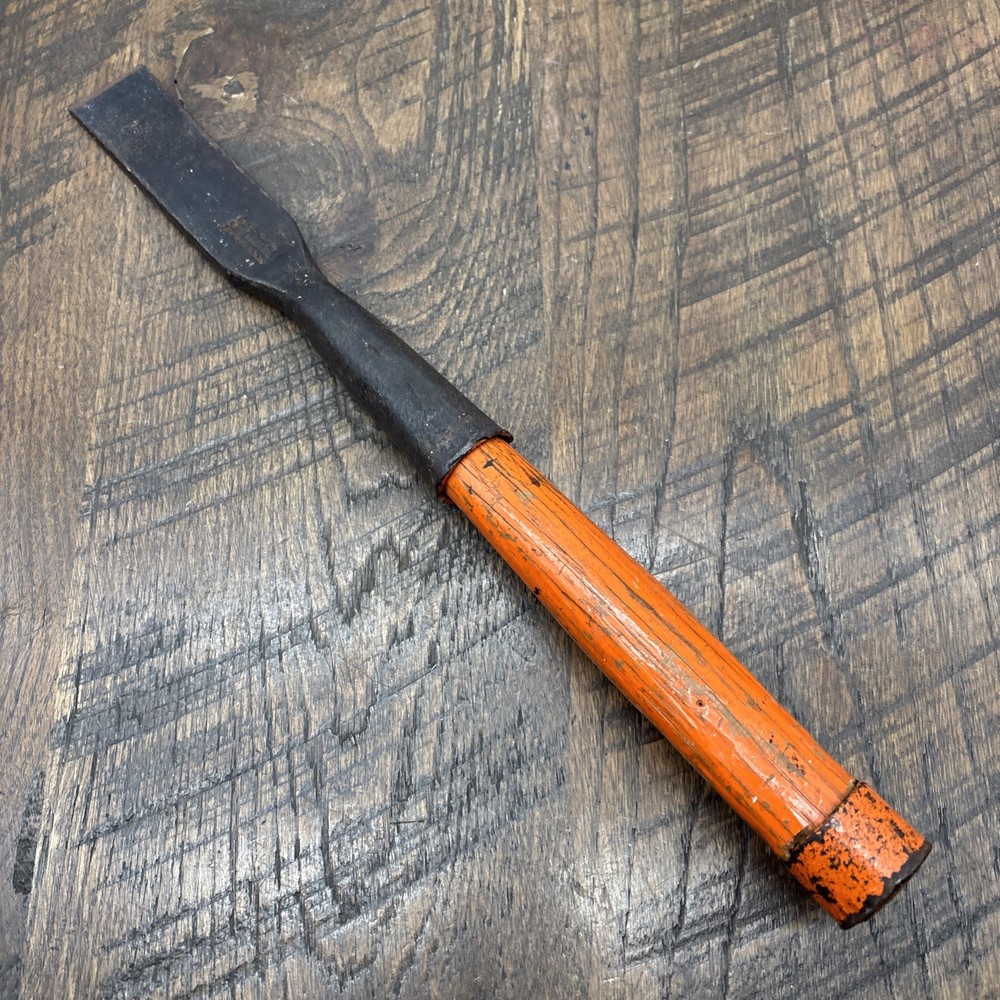 Vintage 15” Ashok Orange Handle Sheffield Chisel