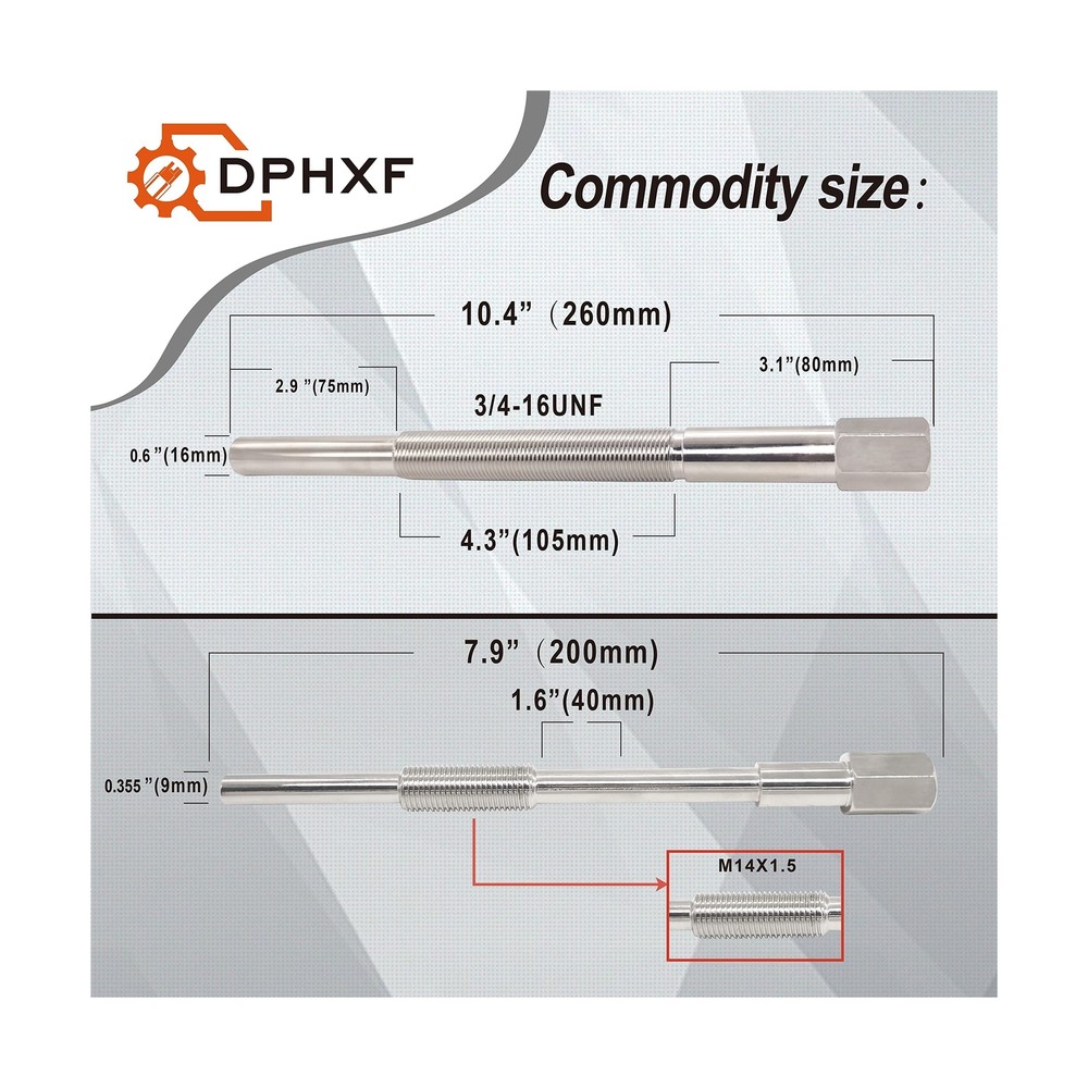 DPHXF Hardened Primary & Secondary Clutch Puller Tool kit. Contains 12 Differ...