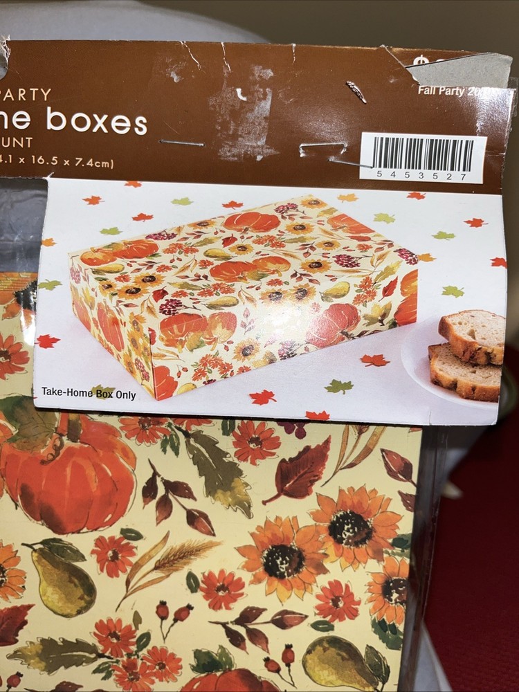8 Dinner Autumn Fall Party Take Home Leftover Boxes
