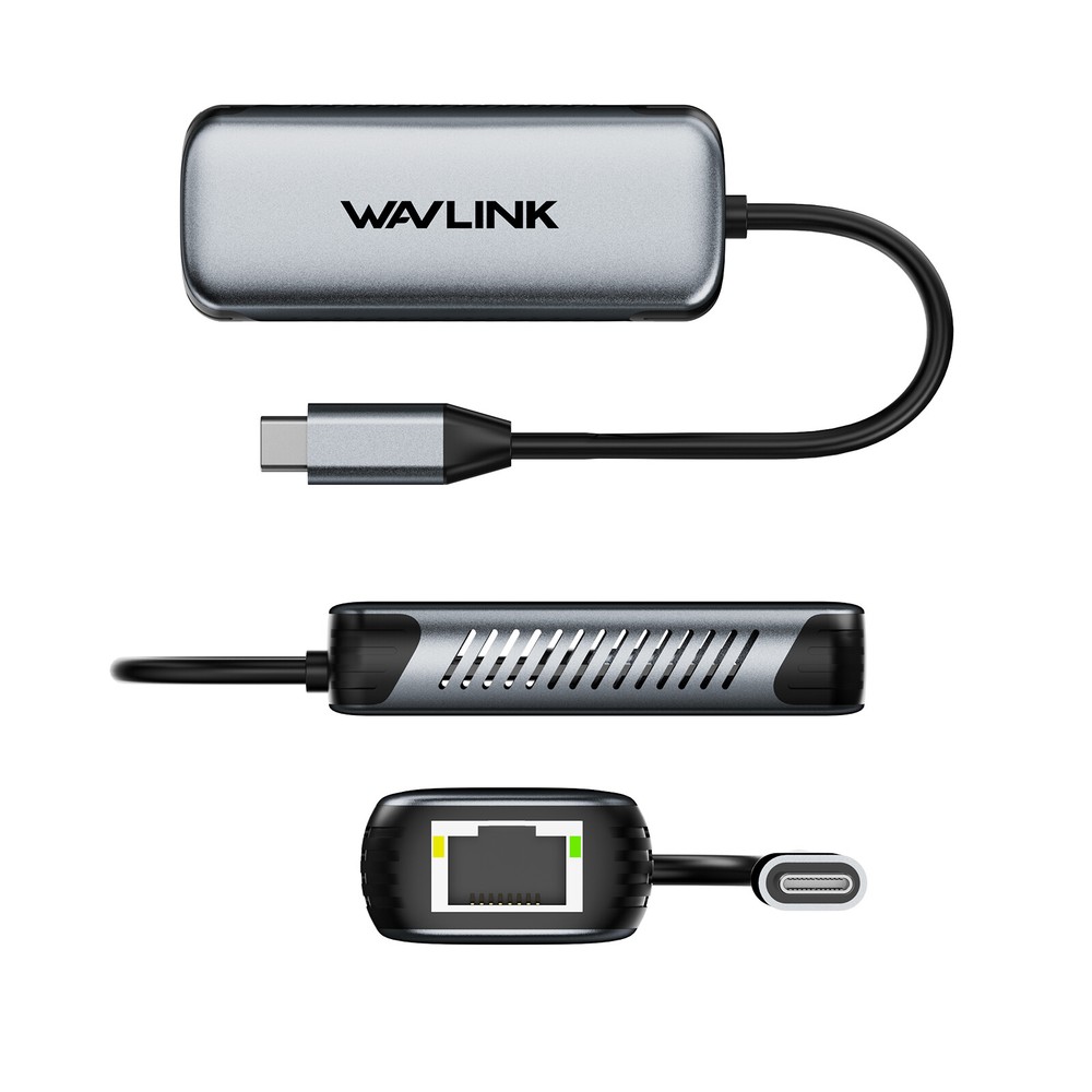 Thunderbolt 3/USB3.0 2-in-1 USB-C/USB-A 2.5G Ethernet Adapter Mac/Win/Linux Fast