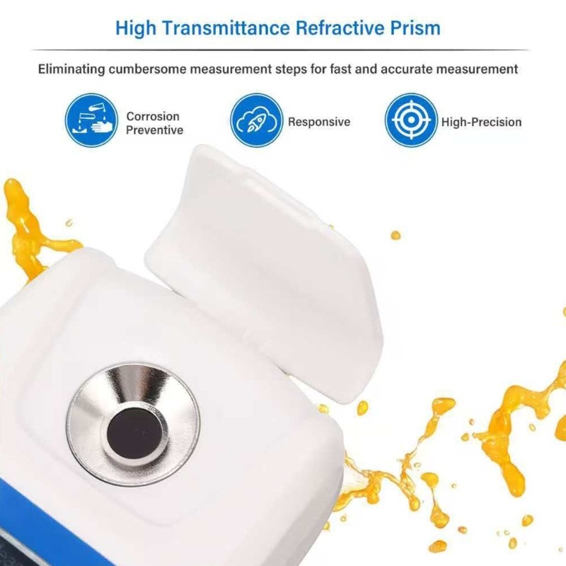 Backlight Digital Refractometer Battery Powered 0-55% for Sugar Sugar Testing