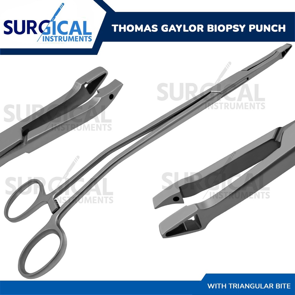 Thomas Gaylor Biopsy Punch Forceps 9.5" Angled Shank W/Triangular Bite German Gr