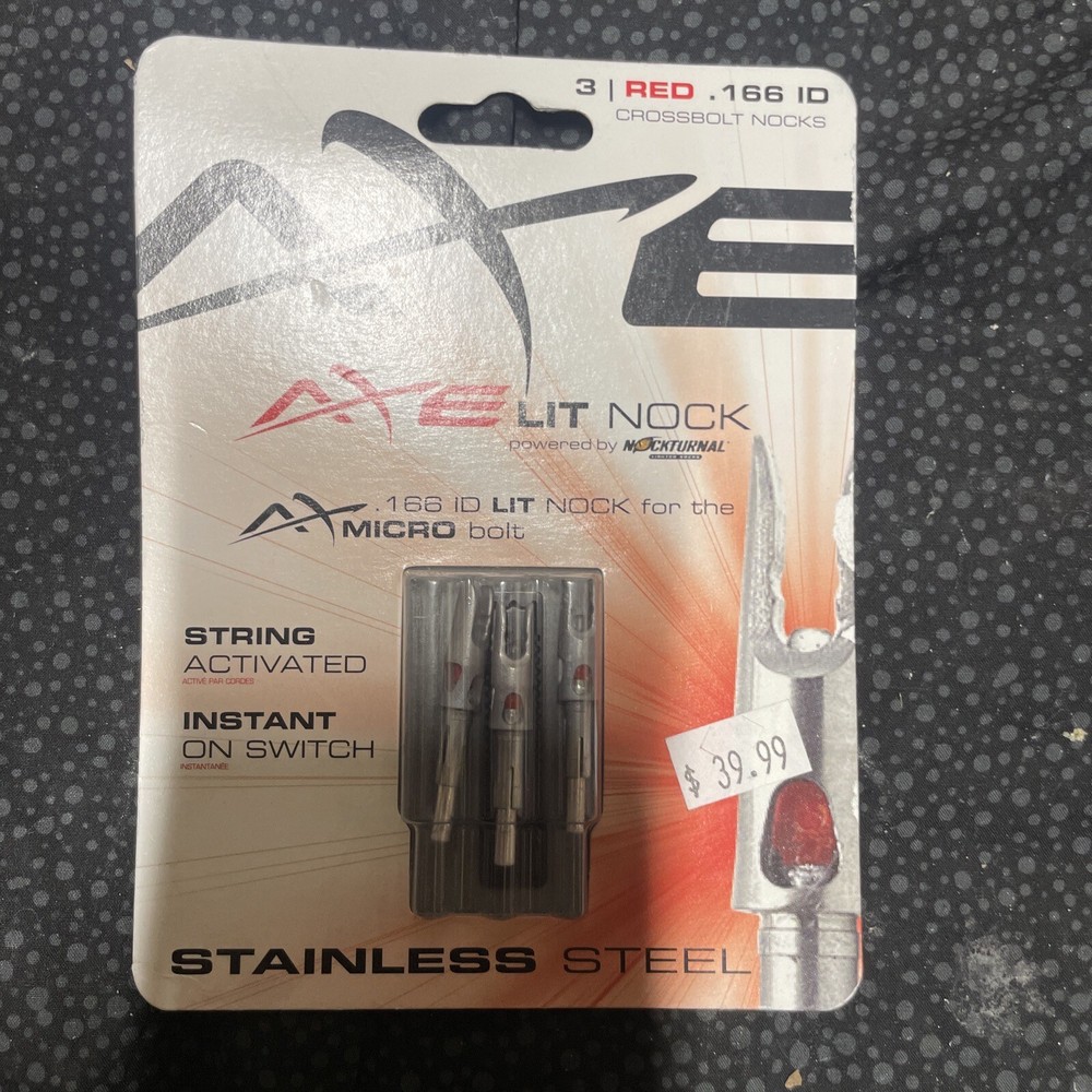 Axe Lit Nock .166 ID Lit Nock Red For Micro Bolt