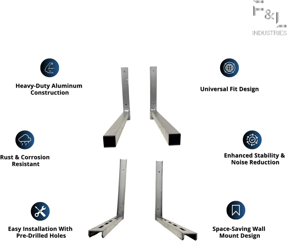 Heavy-Duty Mini Split Wall Mount Bracket - 700 Lb Capacity, Rust-Resistant