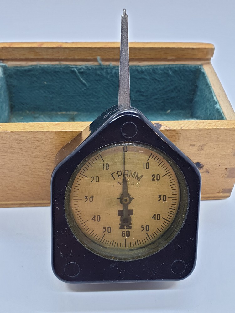 Soviet vintage bi-direction needle dynamometer USSR with original box