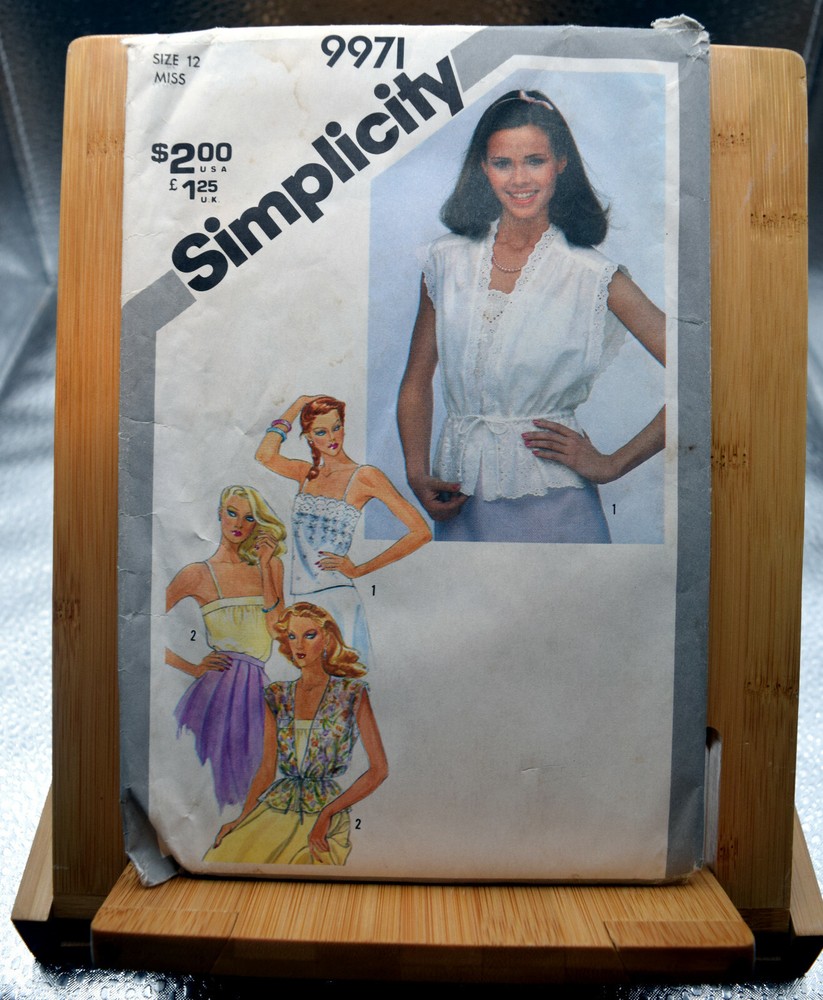 9971 Simplicity Misses Pullover Camisole Unlined Jacket Size 12 Sewing Pattern