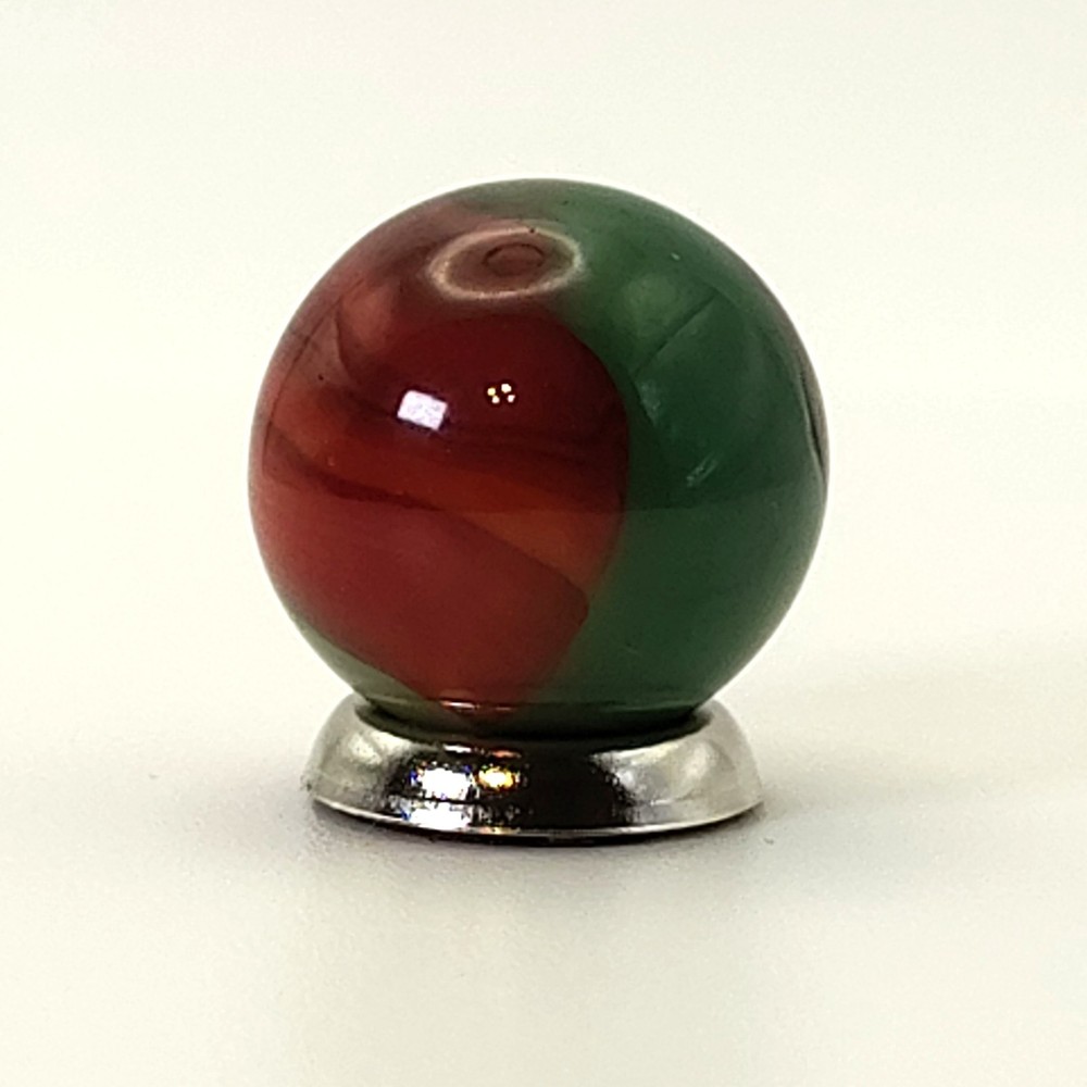 5/8" Akro Agate Patch Marble Red & Green M-