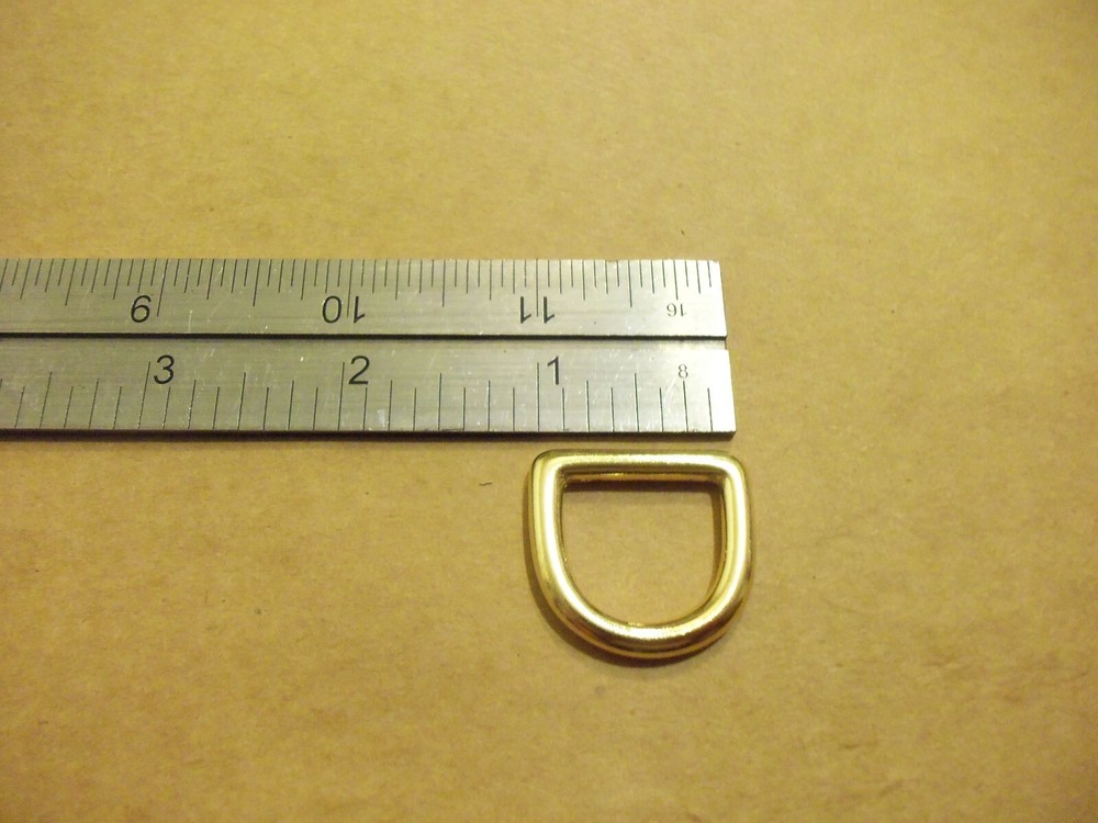 3/4" Solid Brass Cast D Rings (Pack Of 10)