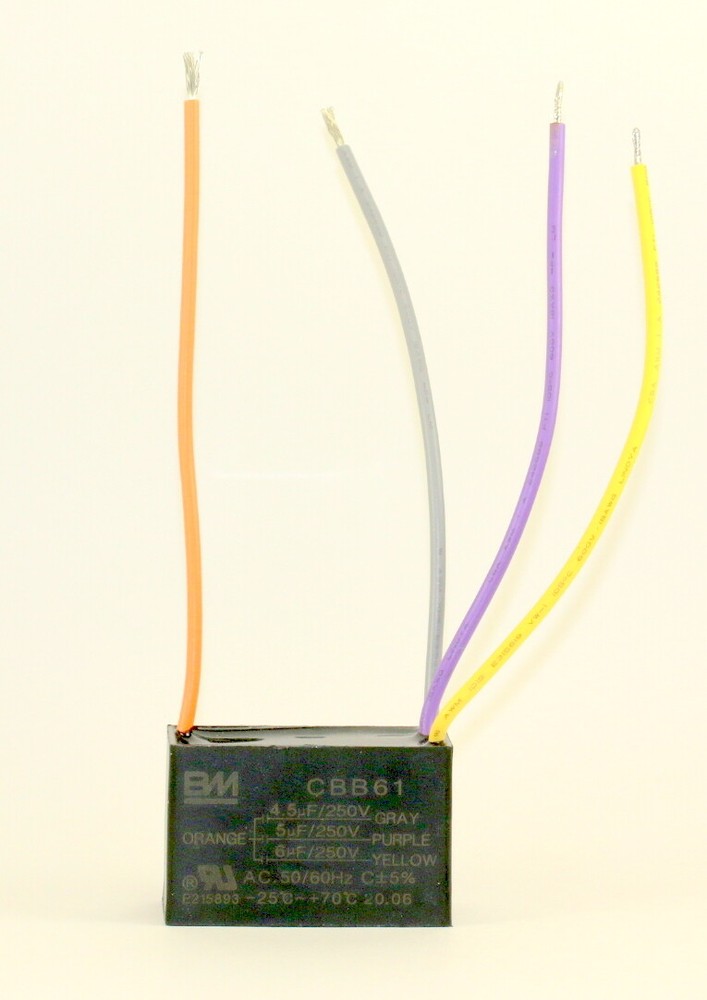 CEILING FAN CAPACITOR CBB61 4.5uf+5uf+6uf 4WIRE