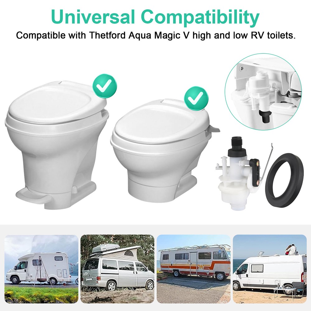 Upgraded Thetford Aqua Magic V Toilet Water Valve Kit Assembly For Rv Part#31705