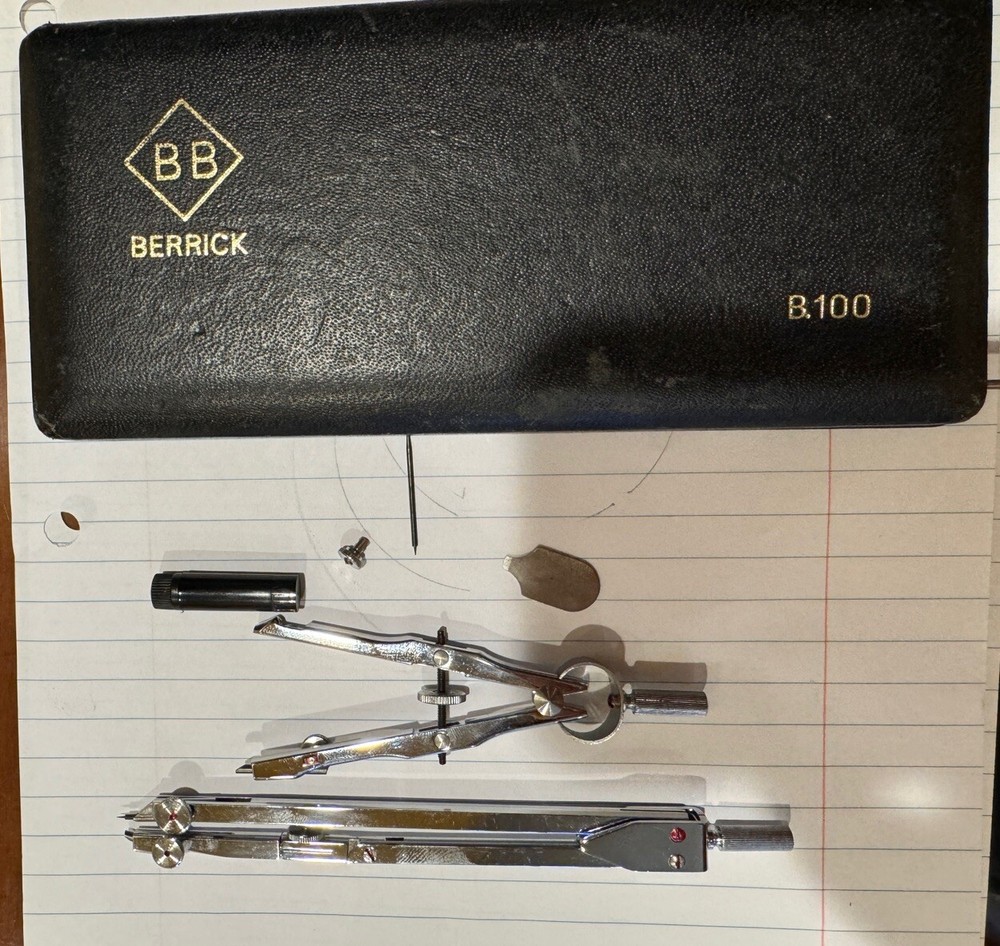 BB Berrick B.100 Precision drawing instruments Compass Set