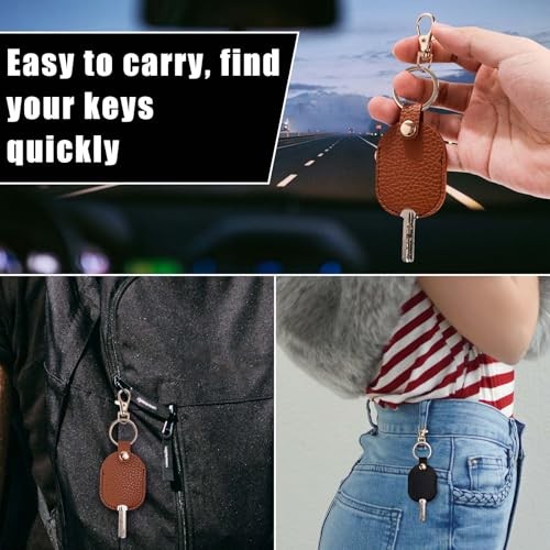 Leather Car Key Sleeves, Car Key Loop Replacement Leather Protector Auto 2