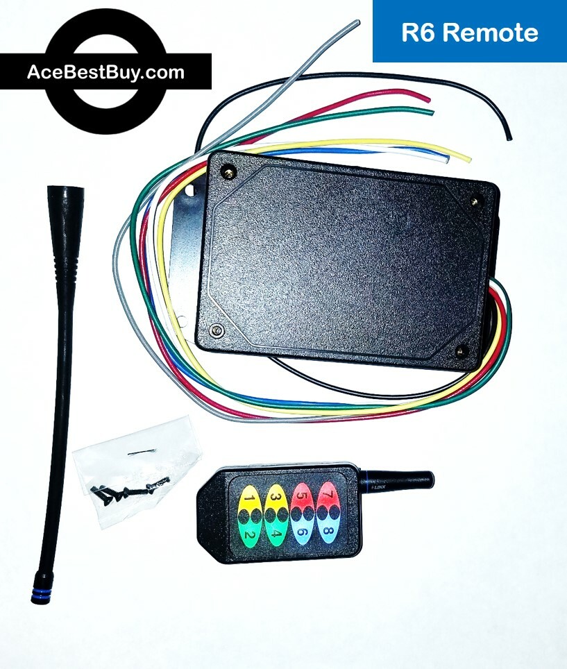 1000' range Wireless 2, 4, 6 or 8 Function Remote