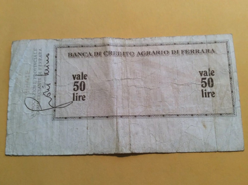 Italy: Bank Note/Check (237-161)