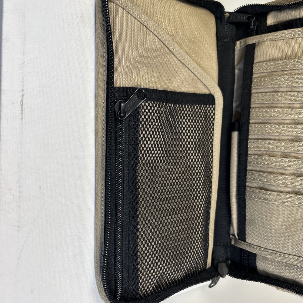 LL Bean Full Zip Personal Organizer Brown