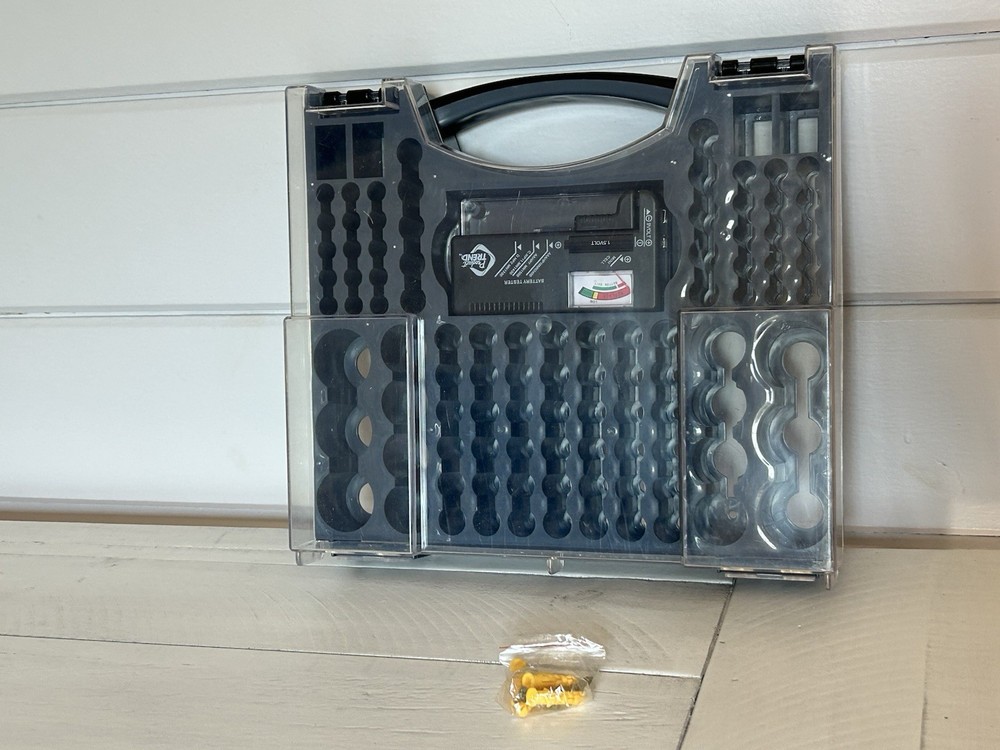 Battery Organizer Storage Case Snap, Portable Battery Tester