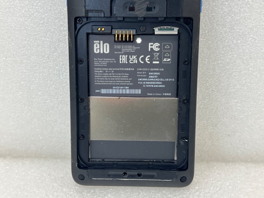 Elo EMC0550 / E862757 Android Mobile Computer Handheld Scanner w Charging Cradle