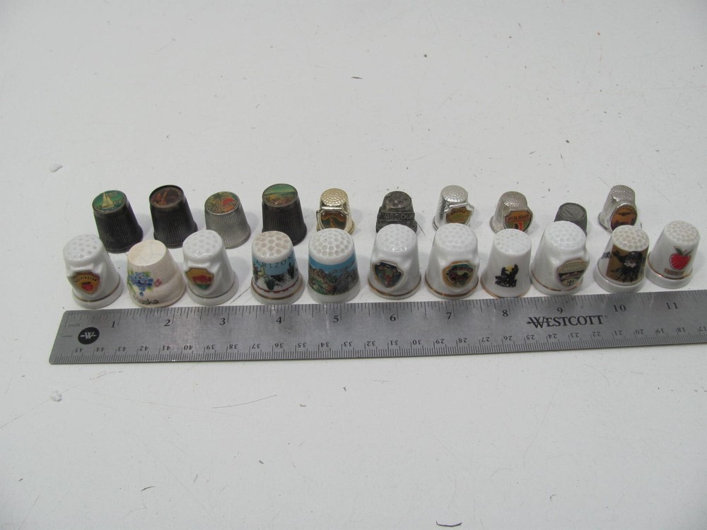 vintage thimble lot of 21