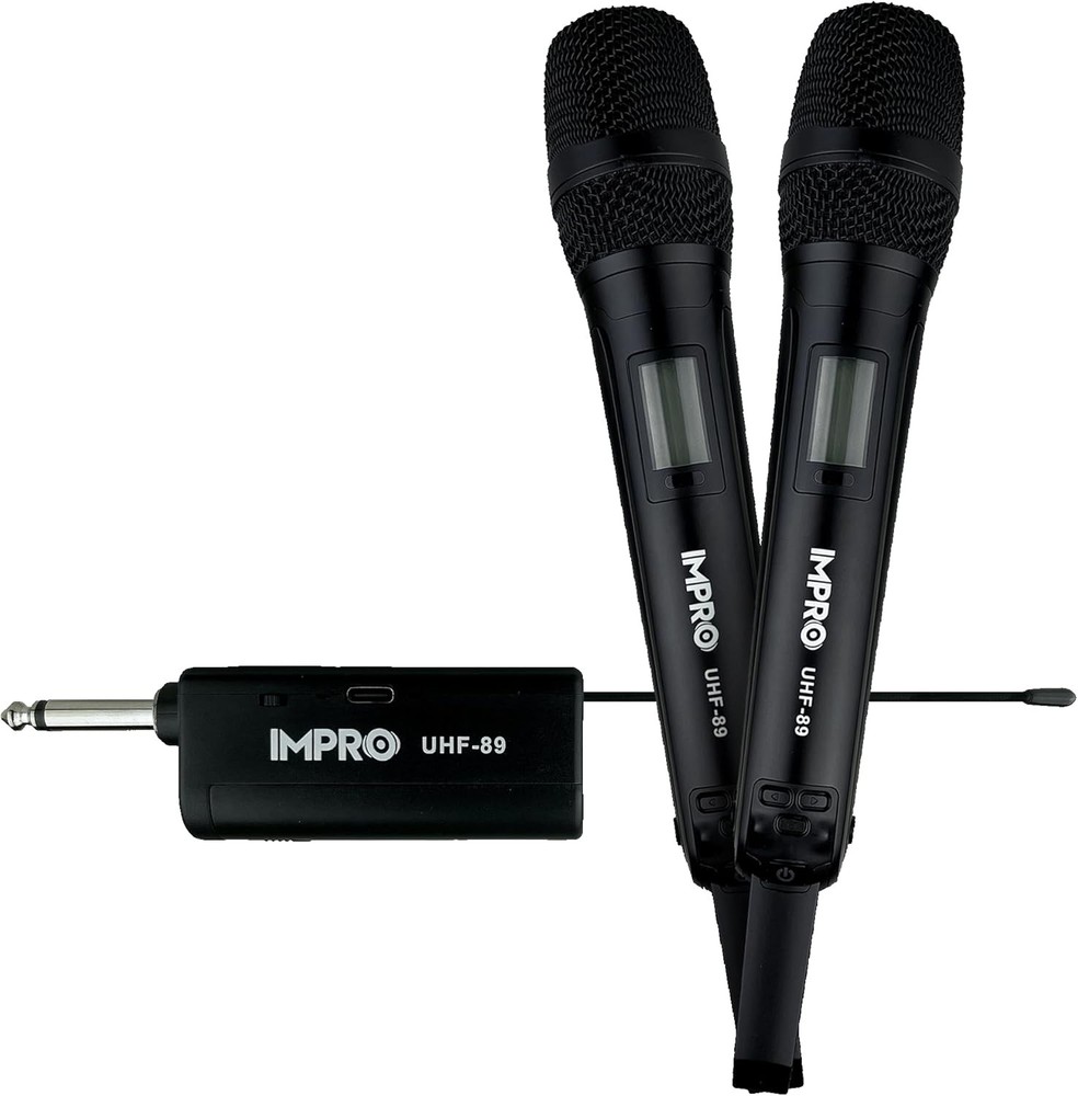 ImPro Dual UHF Wireless Karaoke Microphones Multi-Channels