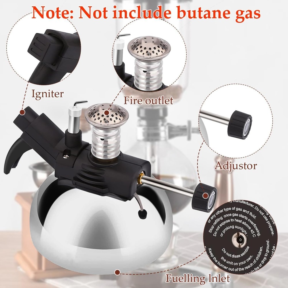 Butane Burner Portable Stove Siphon Coffee Maker Adjustable Flame Stand