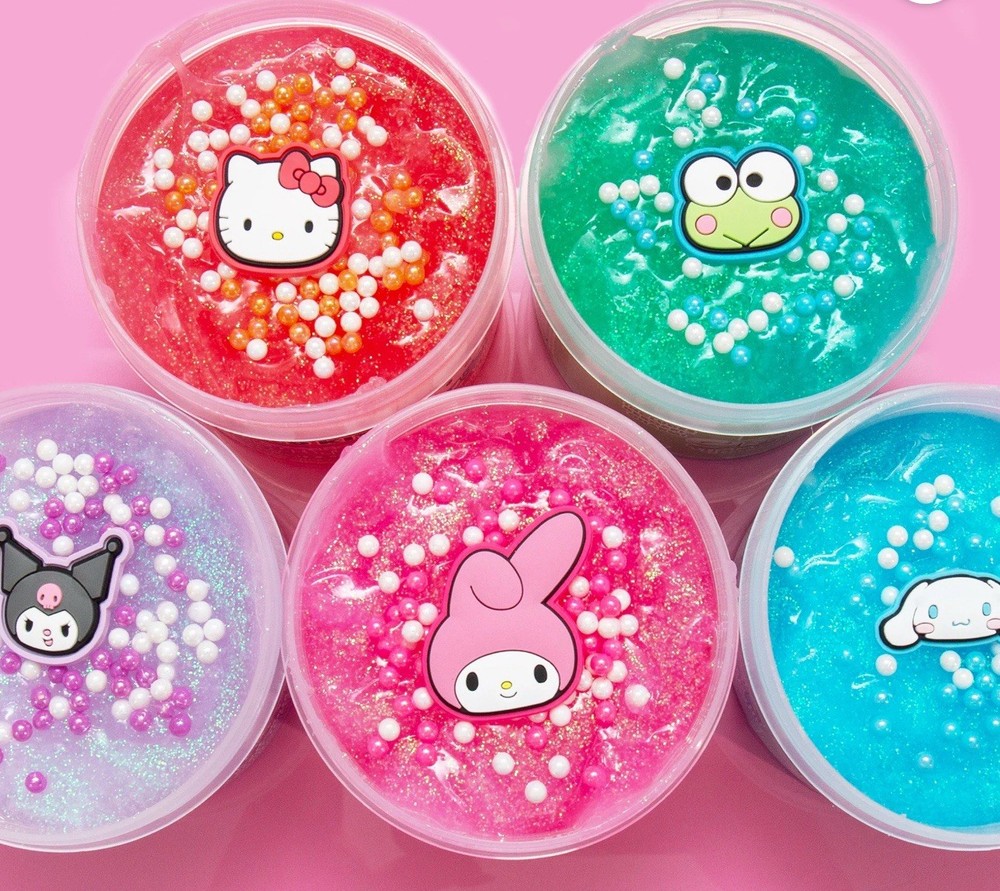 5-Pack Scented Slime Jars with Cute Character Lids, Soft Texture, Gift Set...