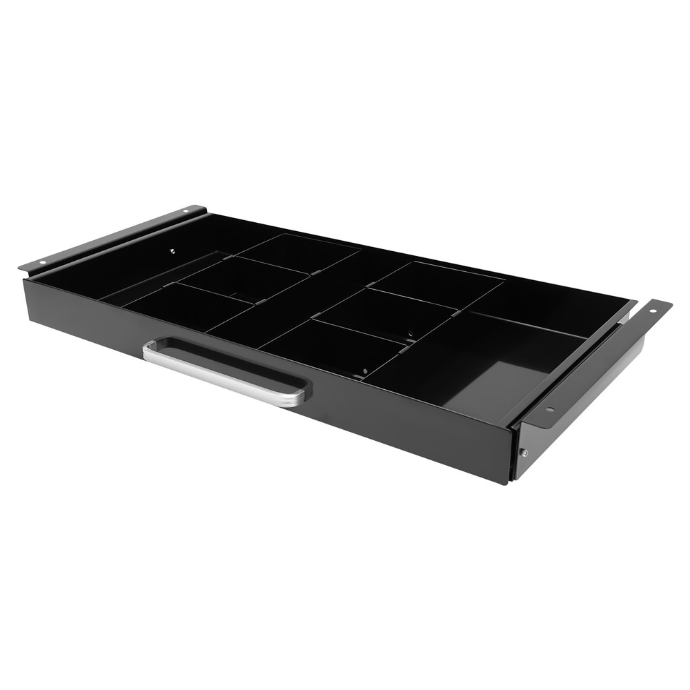 21.5" Black Under Desk Mounted Sliding Pull-out Drawer For Standing Desks