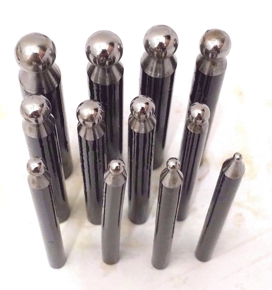 12pc Set Delux Dapping Punches Hardened Steel Mirror Polished