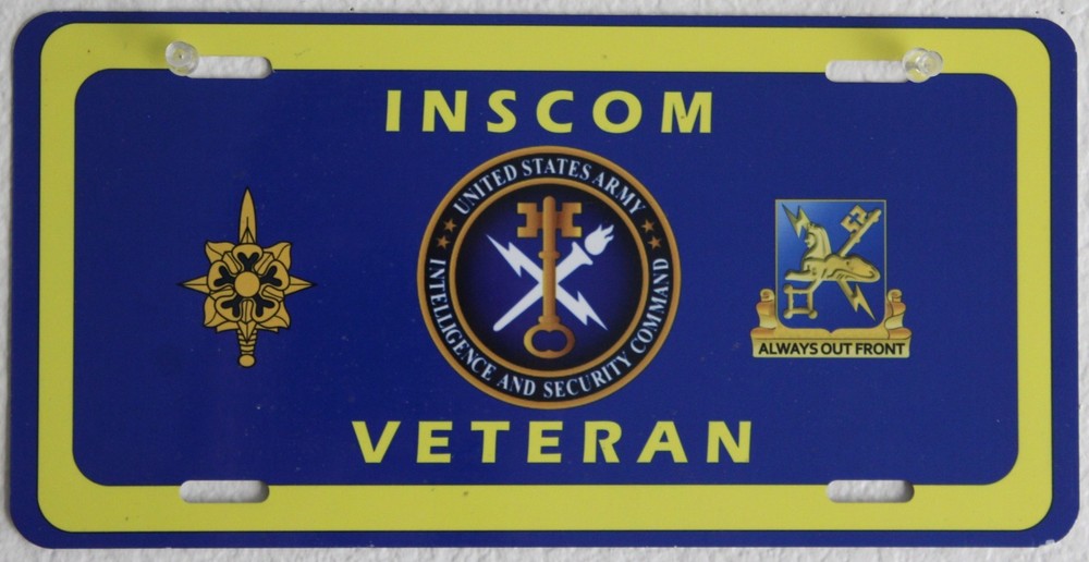 INSCOM Veteran License plate