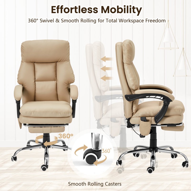 Office Chair With 6 Vibration Points, Height and angleadjustable