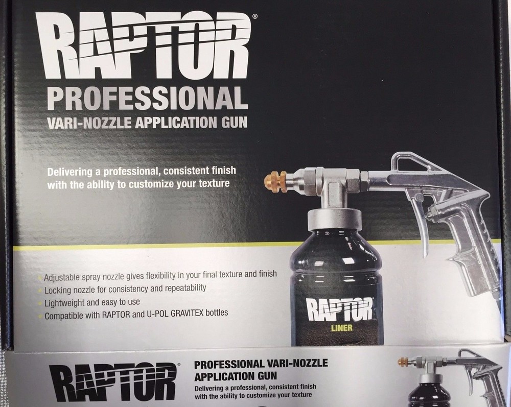 1x Upol Raptor Bedliner Vari-Nozzle Spray Gun Variable Schultz application Gun