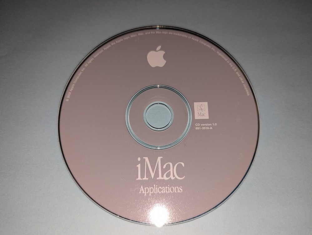 Apple 2002 iMac Applications CD Version 1.0