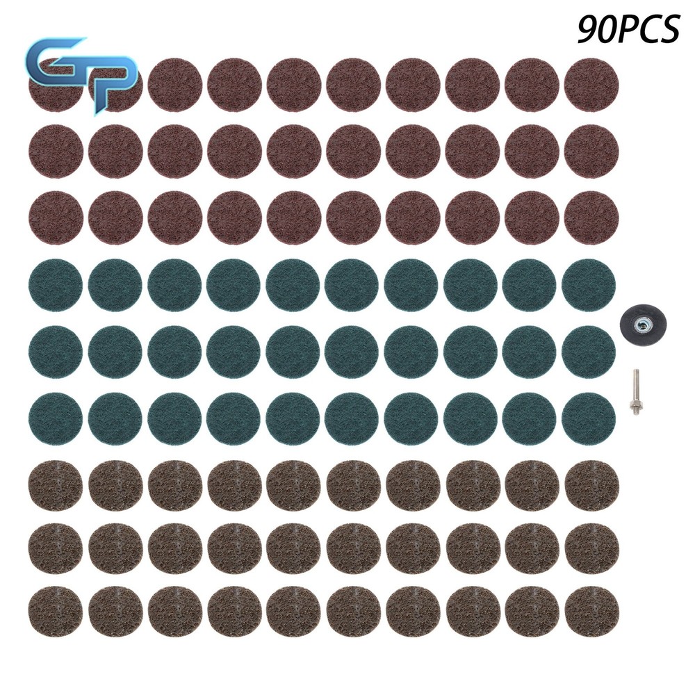 90 Pack 2" Fine Medium and Coarse Torque Sanding Discs with 1/4" Roll Lock