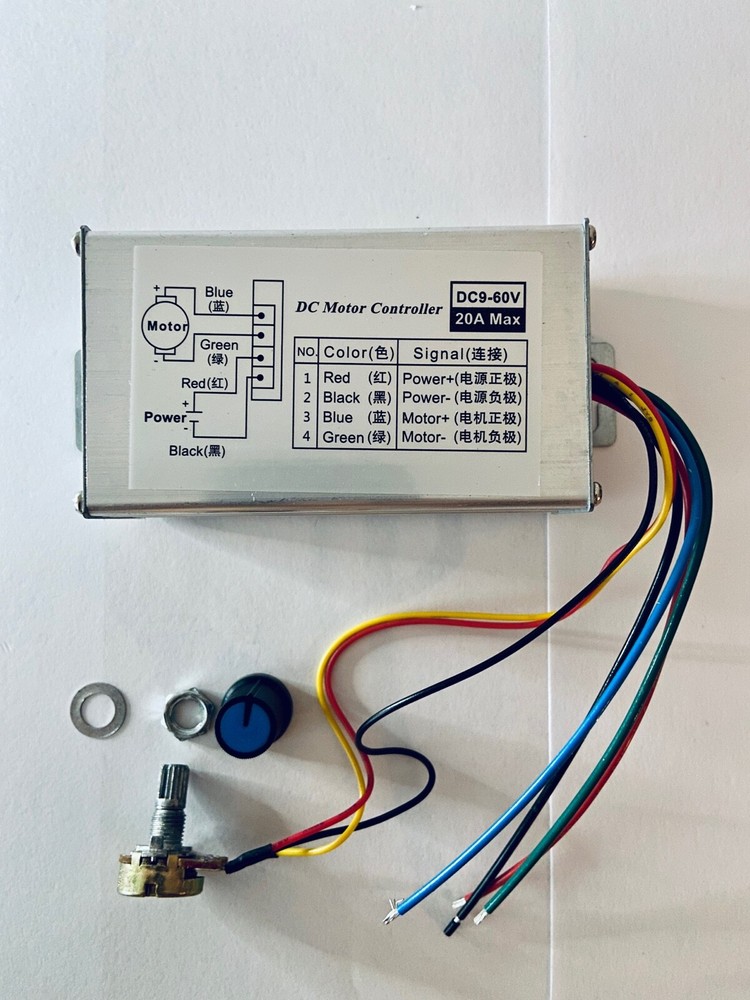 12V 24V Max 20A PWM DC Motor Stepless Variable Speed Control Controller Switch