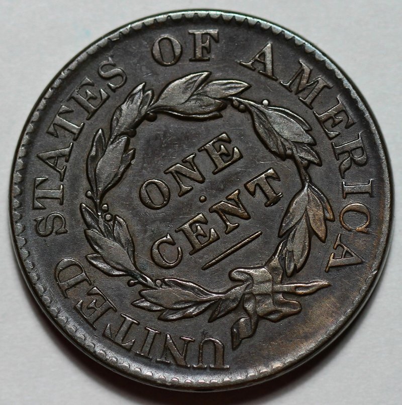 1827 Coronet Head Large Cent - US 1c Copper Coin