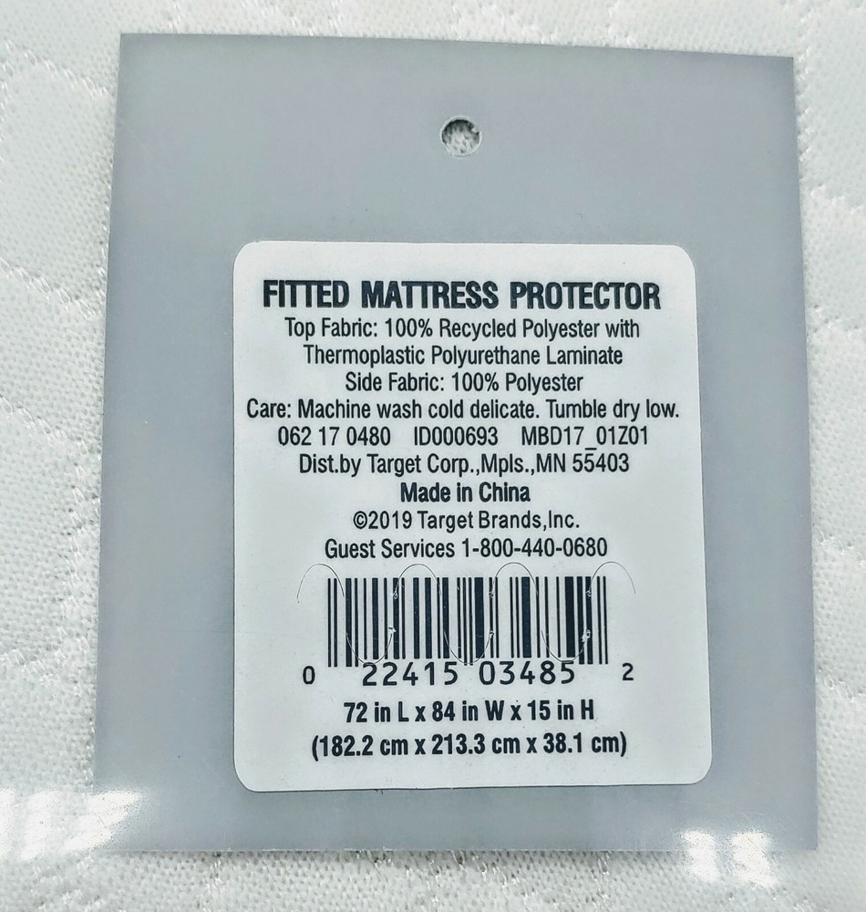Fitted Mattress Protector. King Size Bed. Made By Design. New