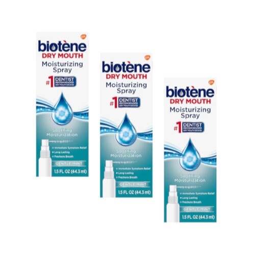 3 Pack Biotene Moisturizing Mouth Spray 1.5 Oz Each