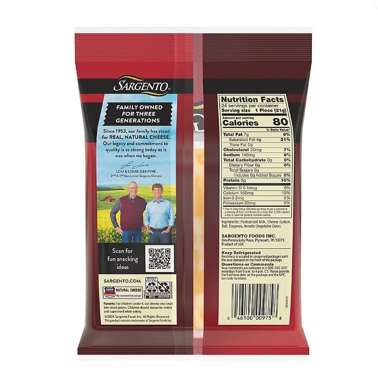 Sargento Colby-Jack Cheese Sticks, 24 ct.