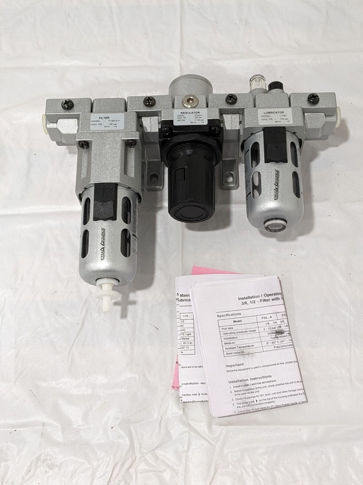 PRO-SOURCE 3 Pc. FRL Combination Unit: 1/4 NPT, Intermediate 1630002550PRO