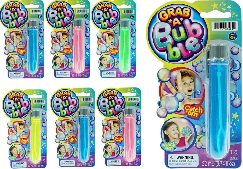 JA-RU Grab a Bubble - Touchable Mini Bubbles Wand Toy 6 Packs, a