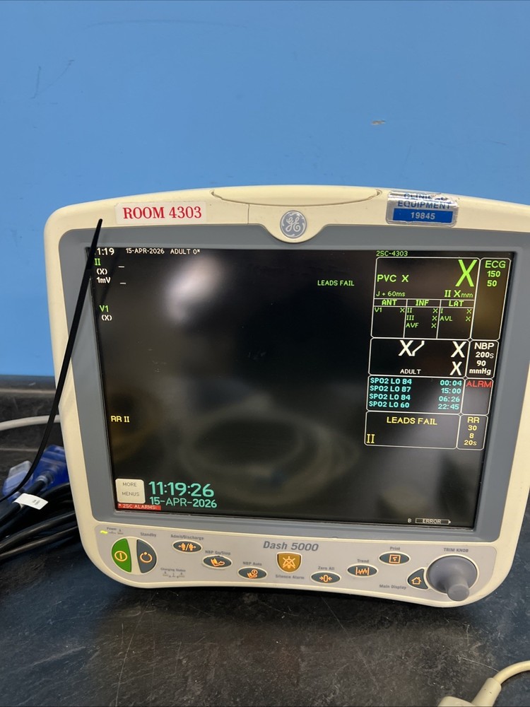 GE Dash 5000. Cables As Pictured 30 day returns