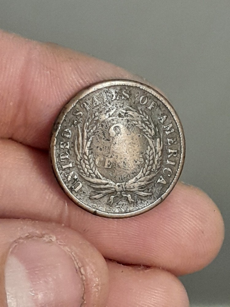 1866 Two Cent Piece (Bent)