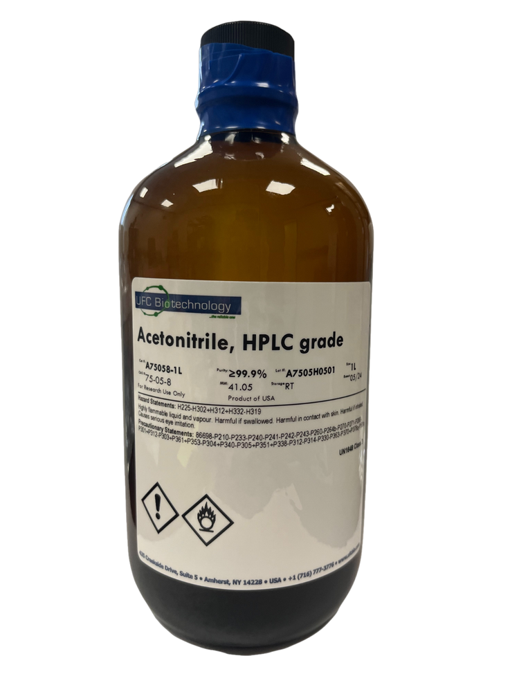 Acetonitrile, HPLC grade, 99.9+% Pure - 1L